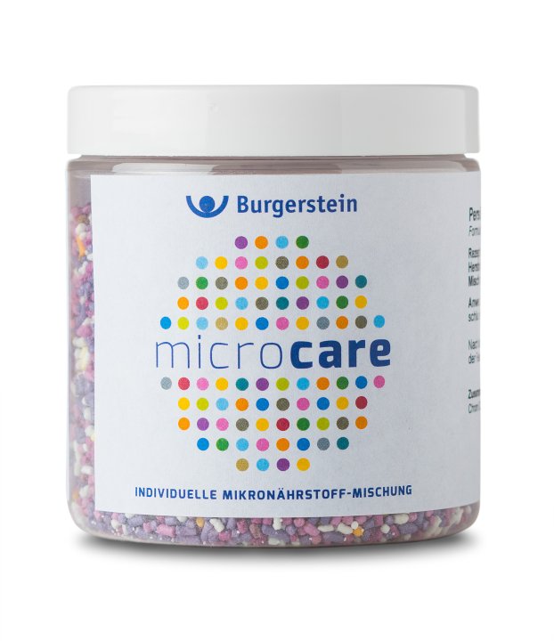 Boîte avec un mélange de micronutriments personnel | Burgerstein microcare®
