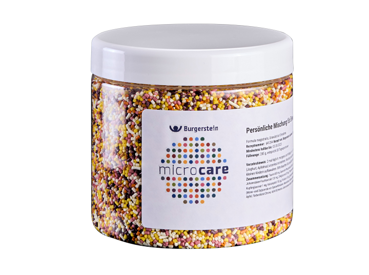 Burgerstein microcare Dose mit einer Mikronährstoff-Mischung